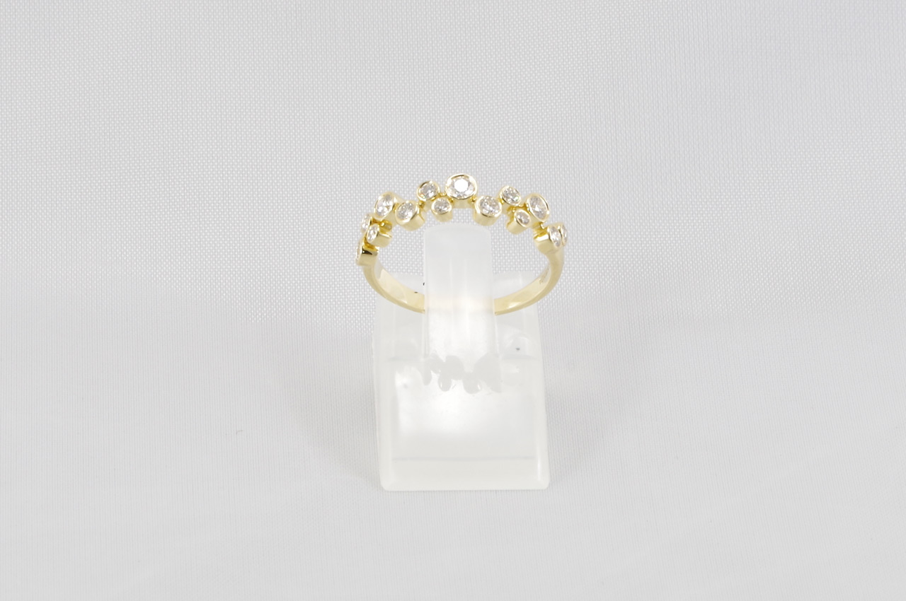Yellow Gold Bezel Set Diamond Anniversary Ring