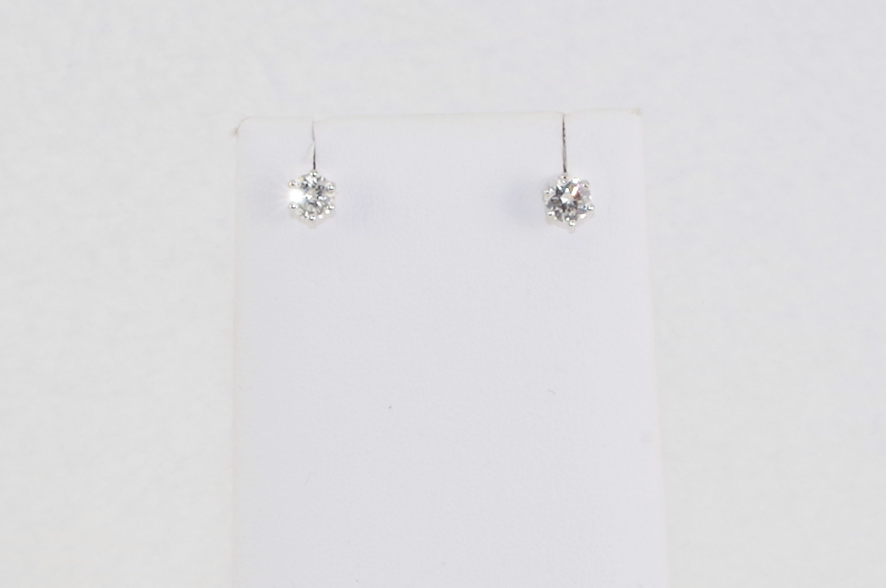.62ctw 14k White Gold Diamond Earrings Thumbnail
