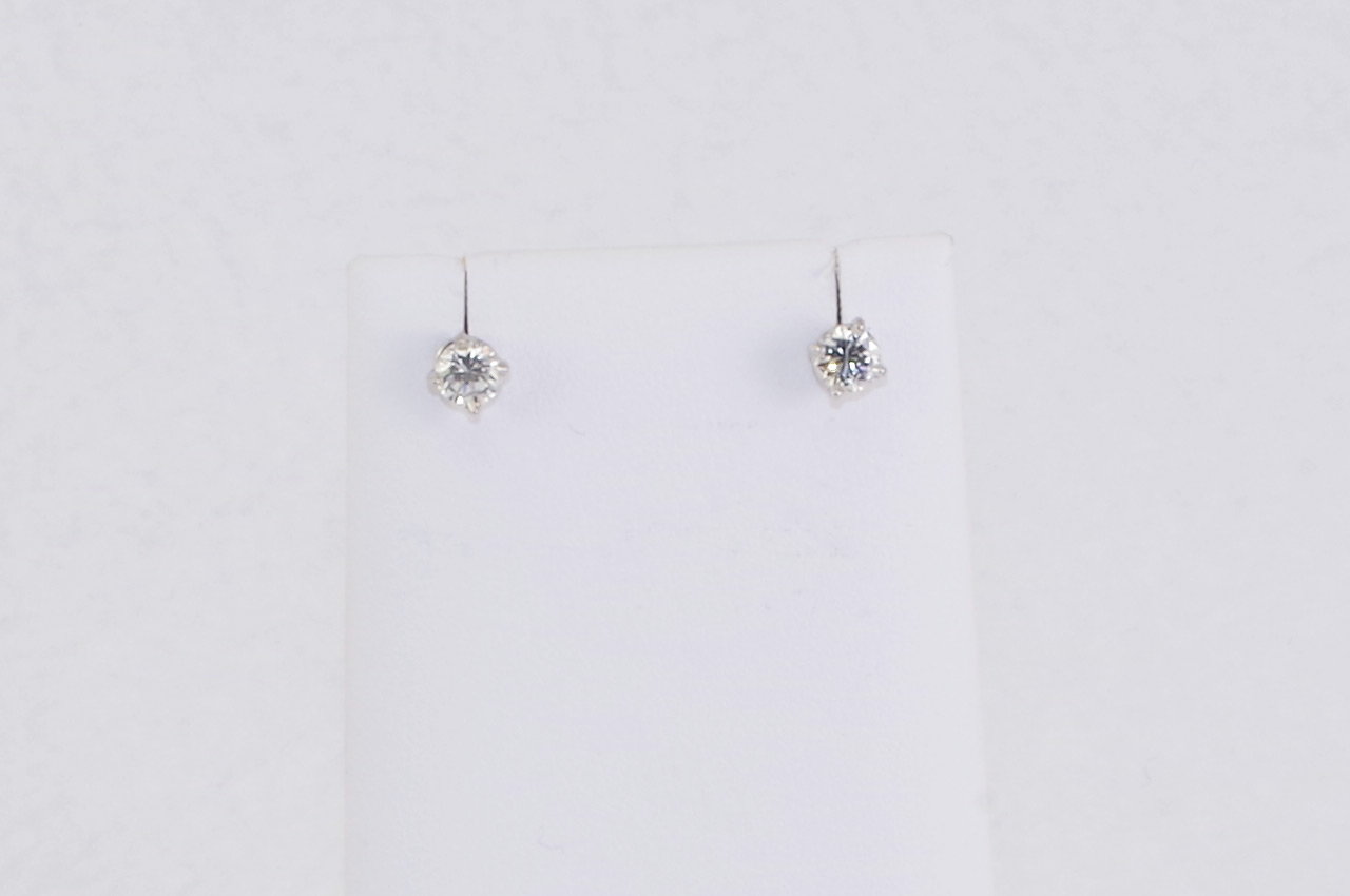 .44ctw 14k White Gold Diamond Earrings Thumbnail