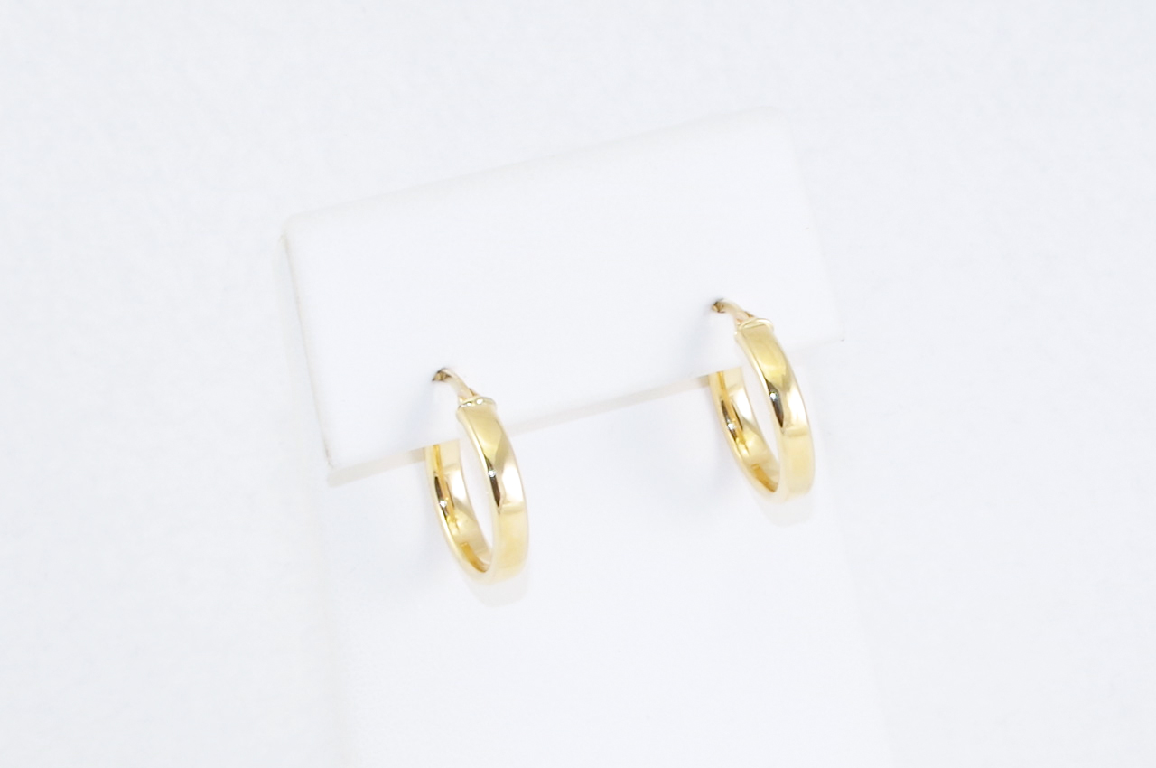 14k Yellow Gold 18mm Hoop Earrings Thumbnail
