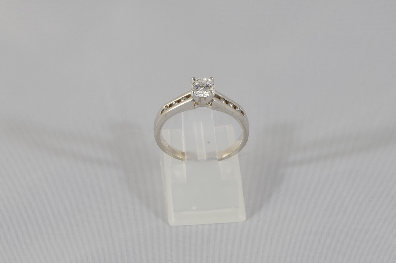 Channel Set Engagement Ring