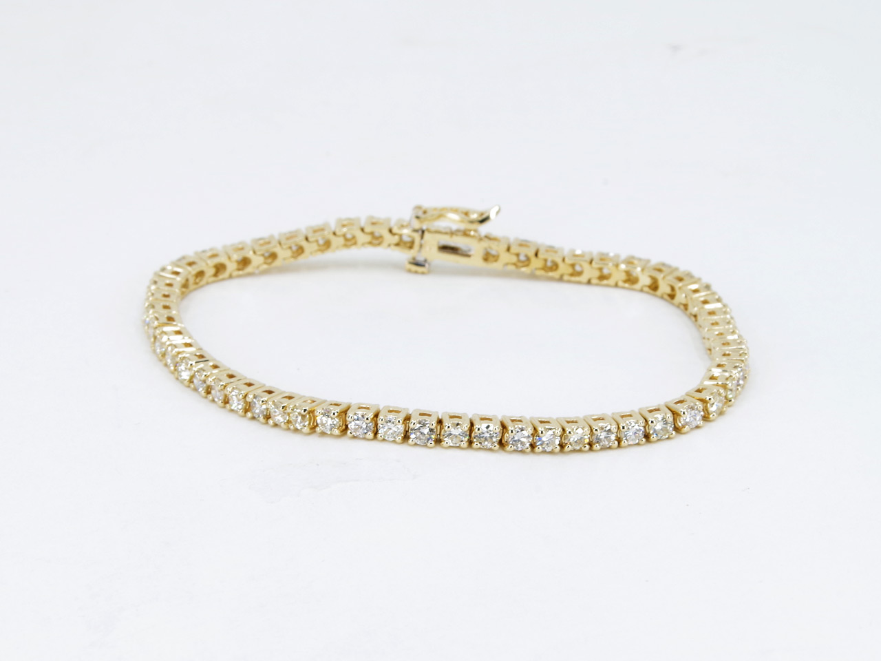 Estate 14k Yellow Gold  4ct Diamond Bracelet