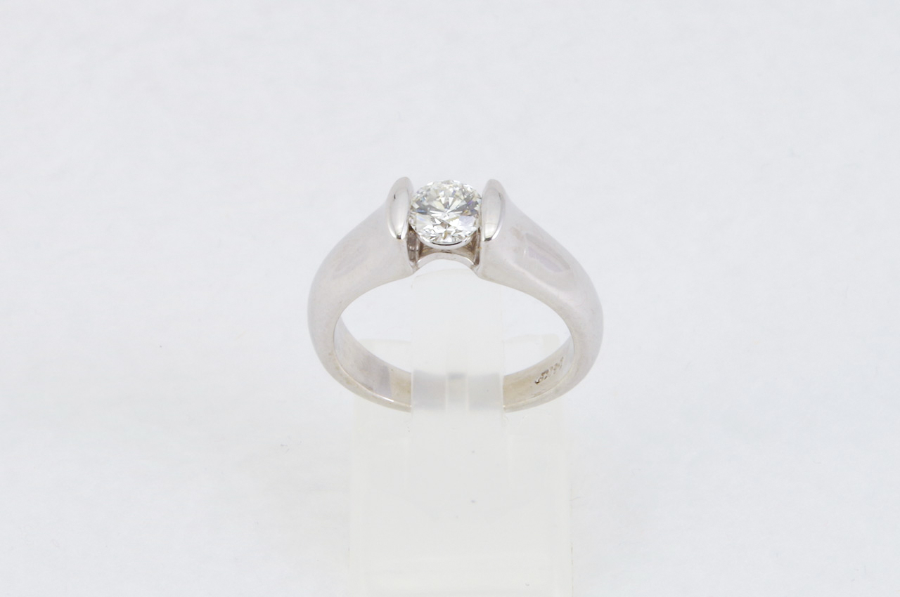 Estate 14k White Gold Diamond Engagement Ring Thumbnail