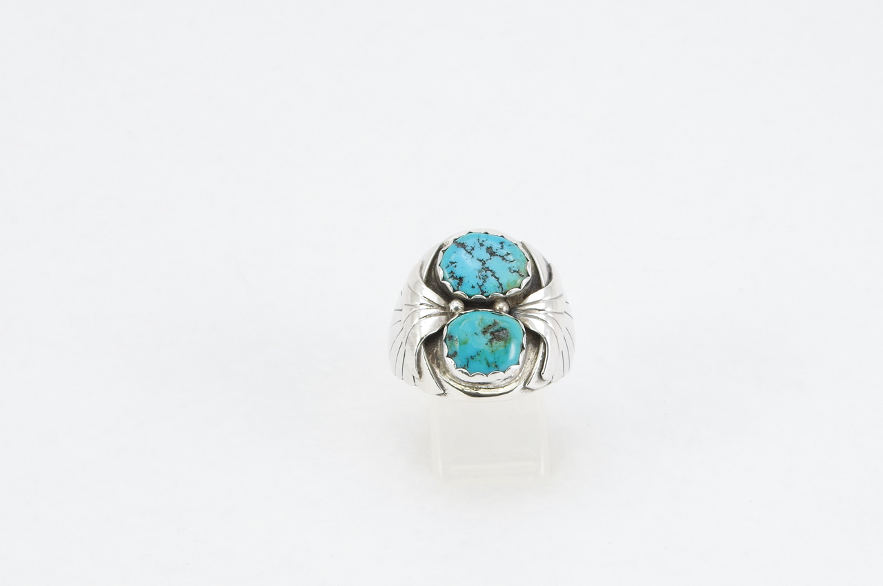Estate Sterling Silver Turquoise Ring