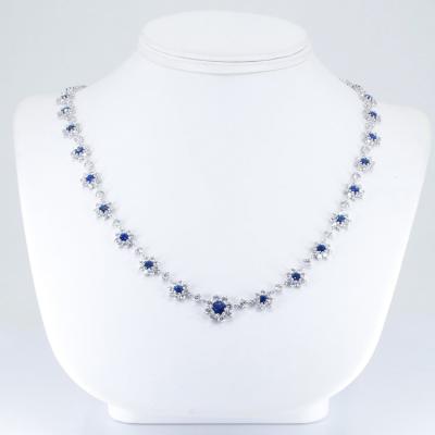 Sapphire & Diamond Riviera Necklace